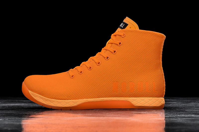 Men\'s Nobull High-Top Neon Orange Trainers Orange | SG G2418S